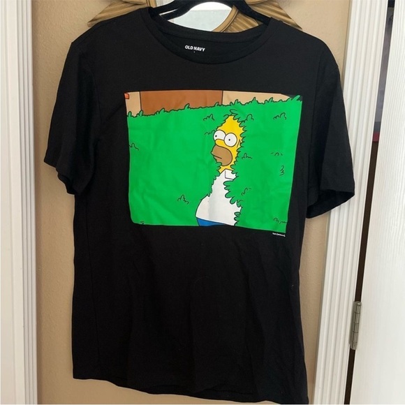 Old Navy Black Tee with Homer Simpson - Picture 1 of 1